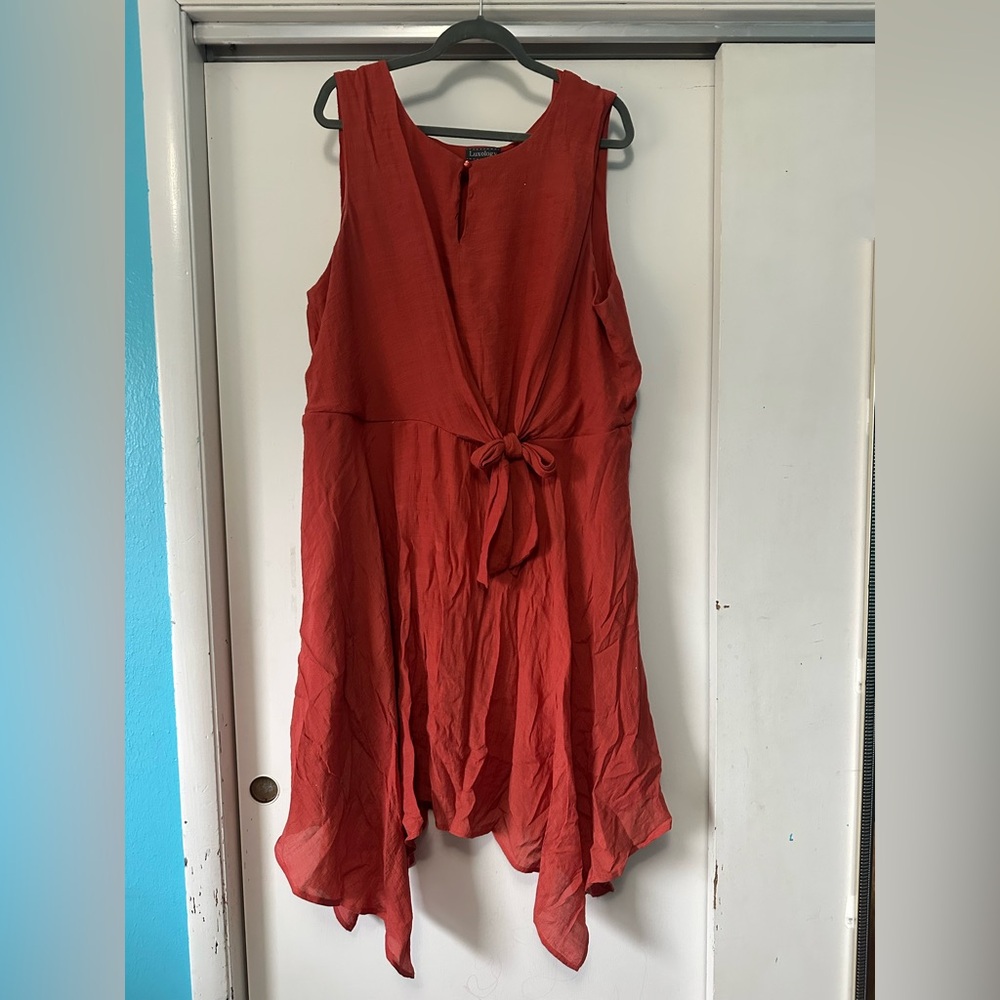 Sleeveless Burnt Orange Sleeveless Dress